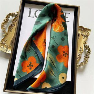 100% Mulberry Silk Square Neck Scarf